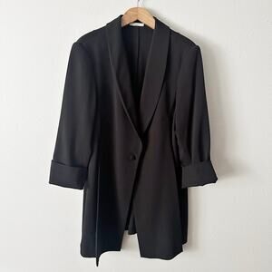 MM LaFleur The Dietrich Jacket Black Tuxedo Mid Length Blazer Women's Plus 3X